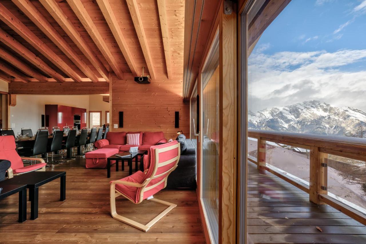 Chalet Flocon De Neige - Jacuzzi - Sauna La Tzoumaz Ngoại thất bức ảnh