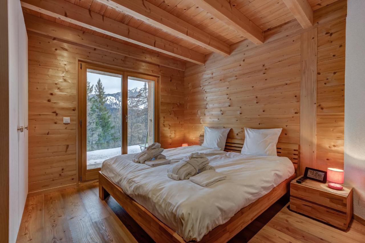 Chalet Flocon De Neige - Jacuzzi - Sauna La Tzoumaz Ngoại thất bức ảnh