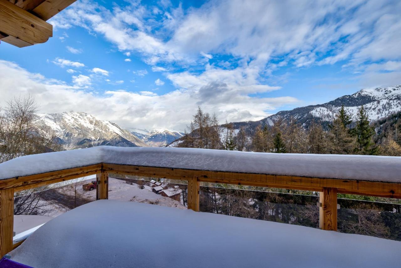 Chalet Flocon De Neige - Jacuzzi - Sauna La Tzoumaz Ngoại thất bức ảnh