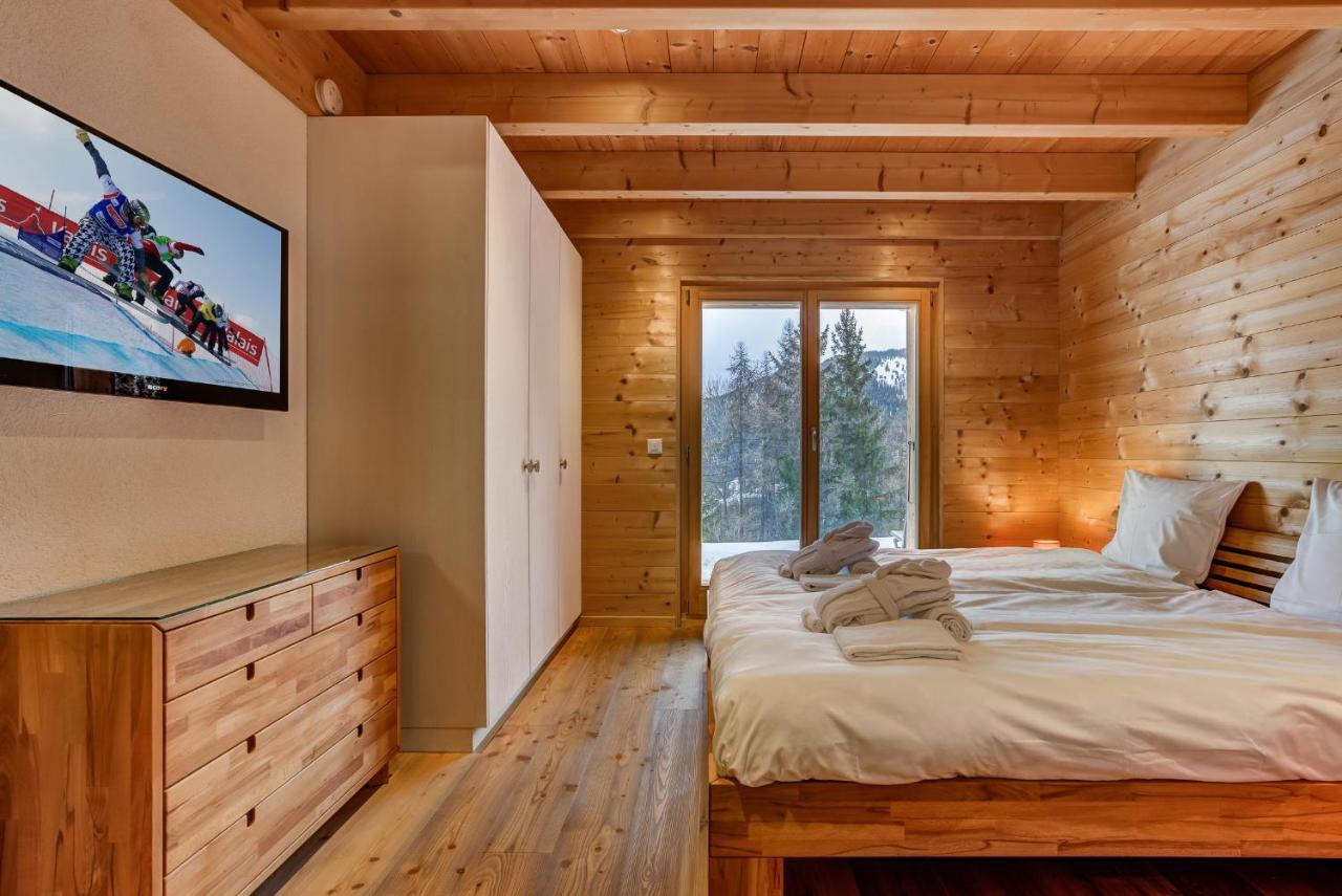Chalet Flocon De Neige - Jacuzzi - Sauna La Tzoumaz Ngoại thất bức ảnh