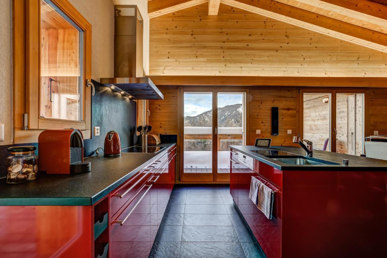 Chalet Flocon De Neige - Jacuzzi - Sauna La Tzoumaz Ngoại thất bức ảnh